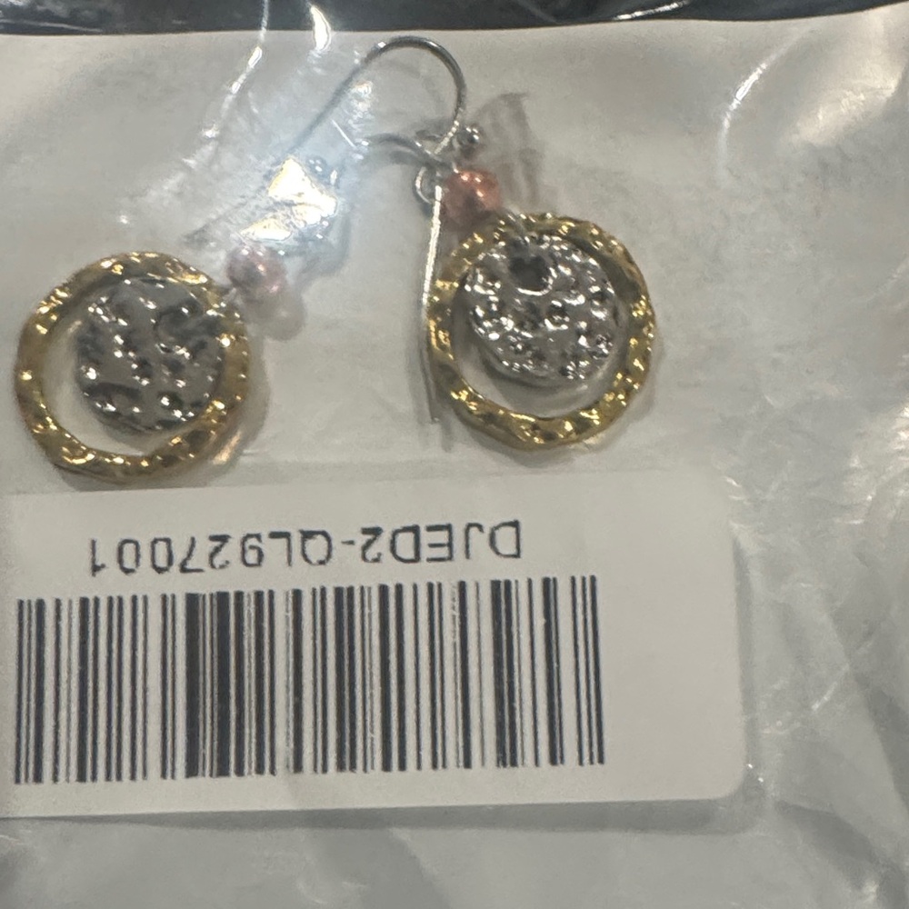 Vintage Gold and Silver Dangle Earrings